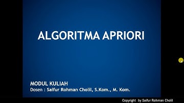 Algoritma Apriori