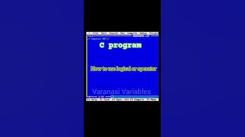 Program using logical OR operator in #turboc | Watch full video on #varanasivariables | #shorts