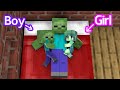 Monster School : Baby Zombie Girl and Baby Zombie Boy Sad Story - Minecraft Animation