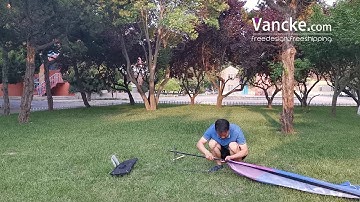 How to set up  feather flags banner swooper flags teardrop flags  pole kit with ground spike.