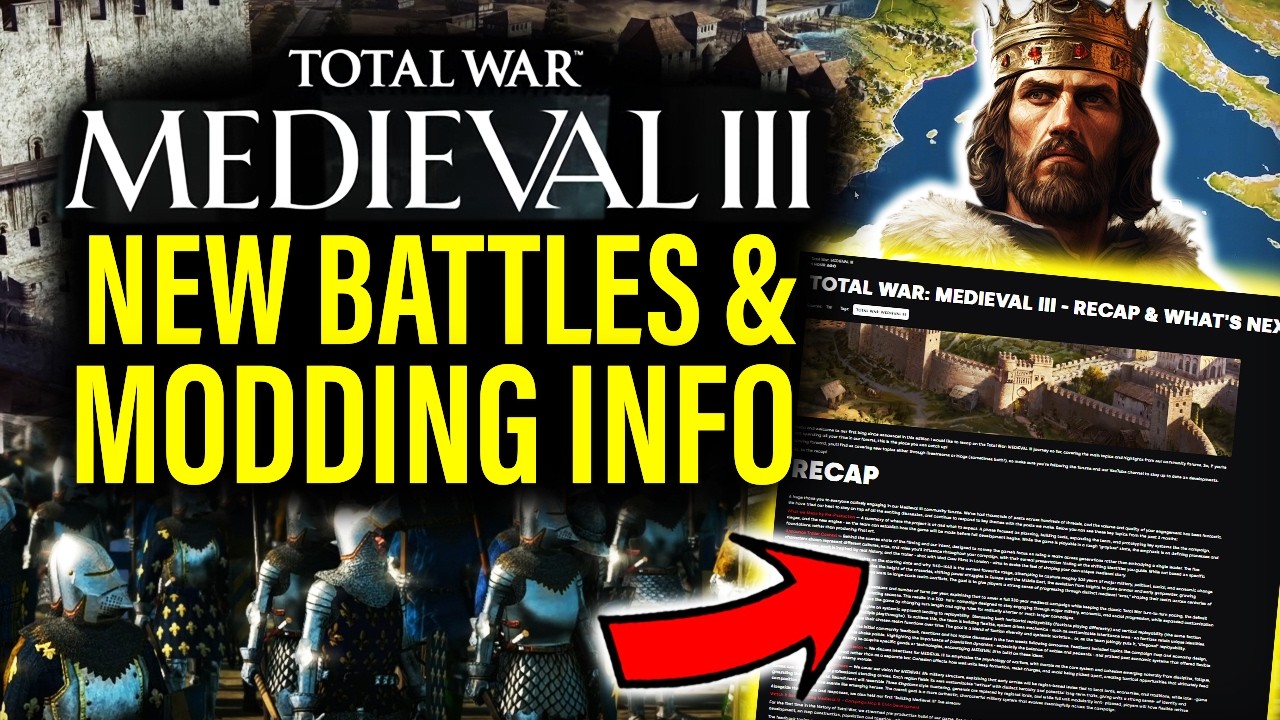 TOTAL WAR MEDIEVAL 3: New Info On Battles, Sieges + Modding - YouTube