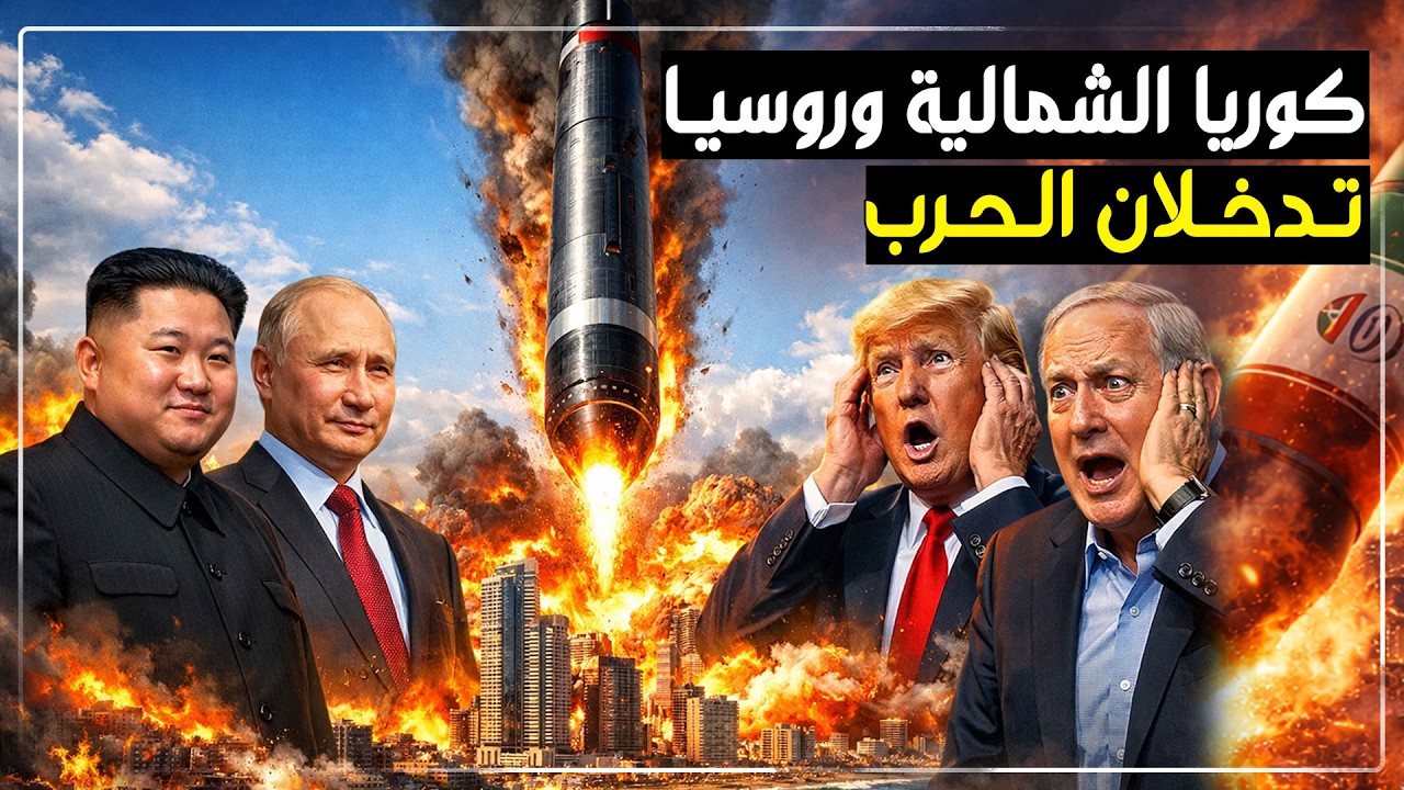 كوريا الشمالية وروسيا  تدخلان حرب ايران وامريكا وتل أبيب تحترق… هل فعلها الزعيم؟