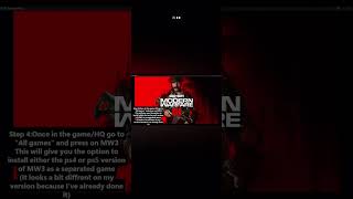 MW3 Disc Not Working on PS5? (Guarantee Fix &amp; Explanation) (Showing cross gen #MW3#PS5#Shorts#Gaming