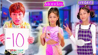 BROTHER REACTS To My SCHOOL Outfits For The WEEK! *Bad Idea* | Txunamy