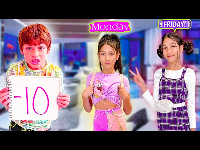 BROTHER REACTS To My SCHOOL Outfits For The WEEK! *Bad Idea* | Txunamy class=