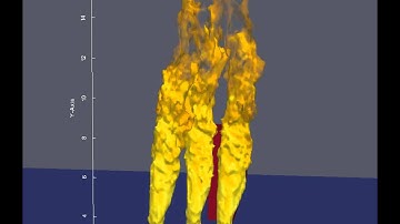 Thermal Radiation Isosurface from cfd flare simulation