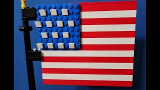 Lego American Flag (MOC) & the USS Midway Mini Blocks build