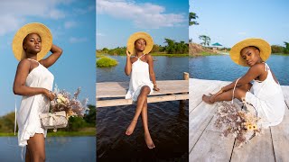 NATURAL LIGHT PHOTOSHOOT BY THE LAKE IN GHANA. BTS with Canon EOS R + Sigma 24-70mm 2.8 Lens