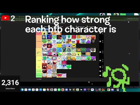 making a tier list on how strong each bfb/tpot character is
