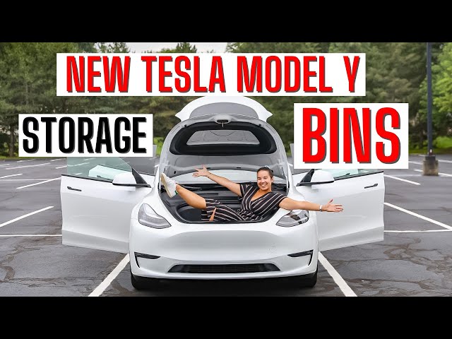 Tesla Model Y Trunk Storage Bins - Unboxing & Install - Tesla Model Y  Storage Compartments JQLouise 