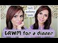 Grwm for a dinner party  soft pink makeup  purple makeup  abh norvina palette