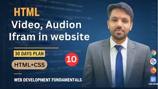 Audio, Video & Iframe in HTML | Embed Media in Web Pages | Beginners | Hindi/Urdu