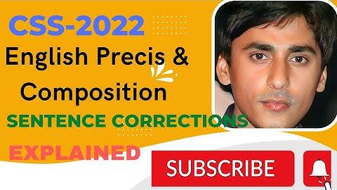 #CSS |2022 #English Precis & Composition Paper #SENTENCE CORRECTIONS #SacLearningAcademy