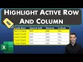 Excel tips  automatically highlight active row and column  based on cell selection