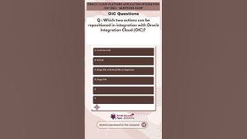 23. Oracle Cloud Platform Application Integration Questions | 1Z0-1042 Questions Dump | OIC question