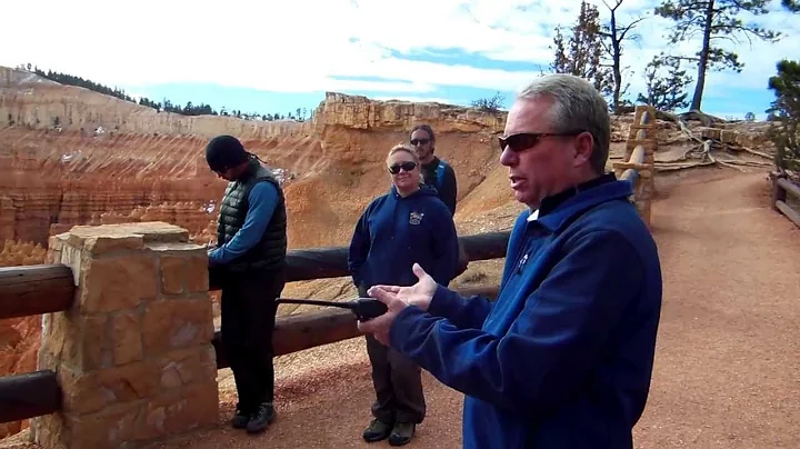 Gayle Pollock explains hoodoo formations at Bryce ...
