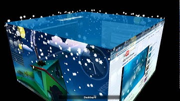 KDE Destop Cube and Snow Falling Effect