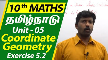 TN Samacheer 10th std Maths | New Syllabus | Coordinate Geometry | Exercise 5.2 | Unit 05