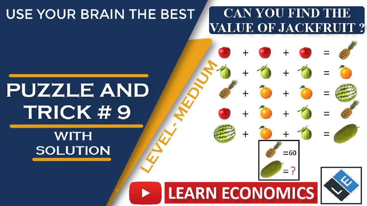 Puzzle and Trick 9 ll Learn Economics YouTube