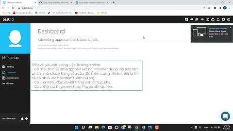 Hướng dẫn kiếm tiền online với công việc testing online