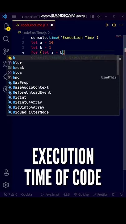 😍😍 Execution Time of JavaScript Code using this technique! #shorts # ...