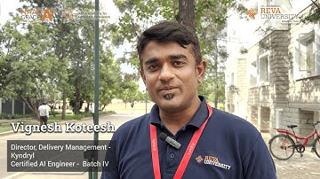 Vignesh Koteesh for his remarkable achievement during the bespoke “Certified AI Engineer"