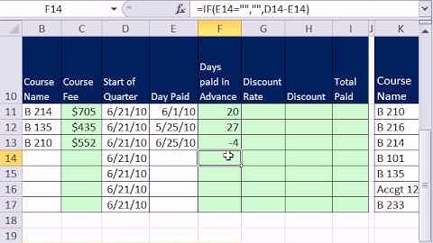 Excel Magic Trick 628: VLOOKUP Data Validation IF Function Date Math Total After Discount Template