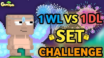 1 WL VS 1 DL SET CHALLENGE (NEW PRO SET) | Growtopia - Set Challenge #58