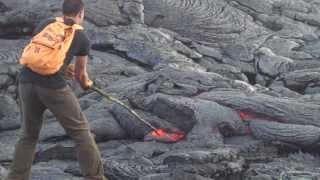 Walking on Hot Lava - Live Volcano!