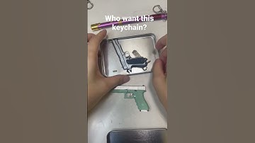 I guess everyone want this minigun keychain with bullets. 😍#minigun #ematok #glock17