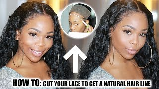 How to: Cut your lace PROPERLY and MAP out HAIRLINE(Curly Wig) FT. BEST HAIR BUY