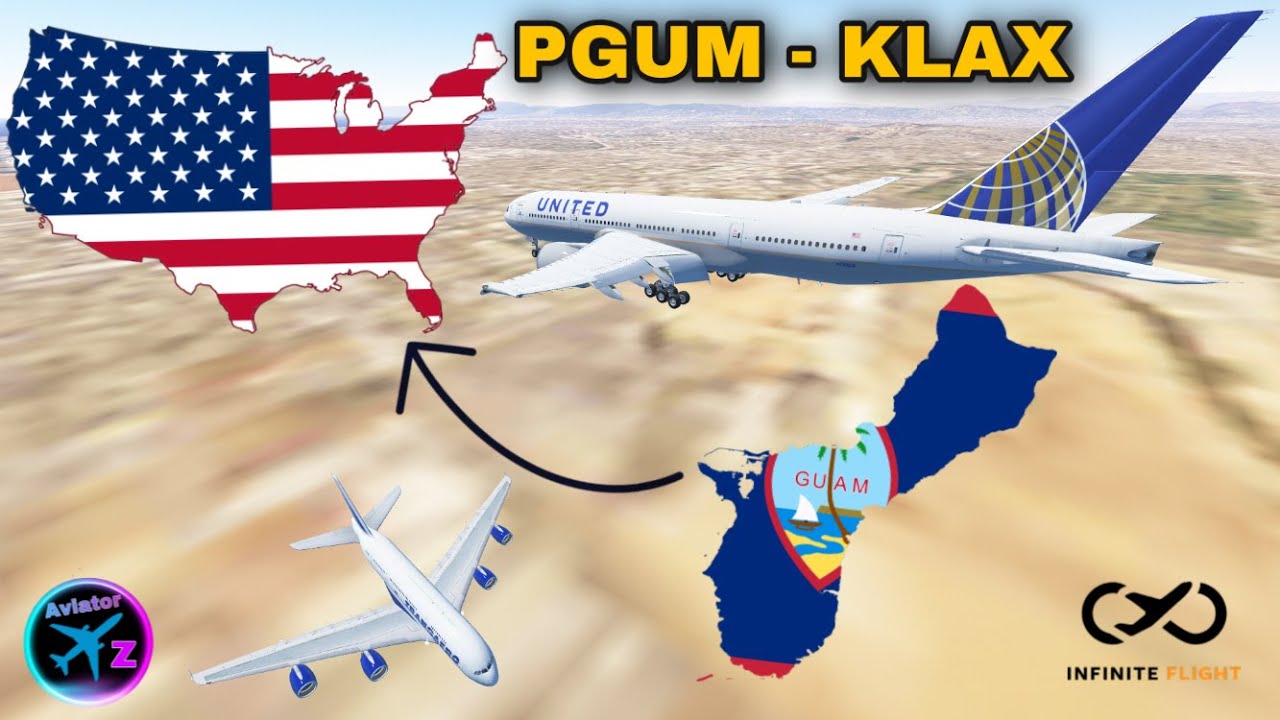Pgum Infinite Flight: Guam Airport (PGUM)- Los Angeles (KLAX)| United ...