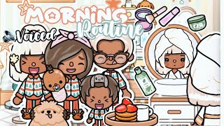 🌻AESTHETIC MORNING ROUTINE!🏡🤩||🎙️with my Voiced||toca life world