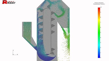 DEM - centrifugal discharge of bucket elevator