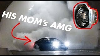 WELDING THE DIFF ON HIS MOM'S C63 AMG! Then STREET DRIFTING It!