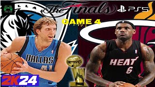 NBA 2011 FINALS GAME 4 MIAMI HEAT VS DALLAS MAVERICKS NBA2K24 PS5 SLIM GAMEPLAY