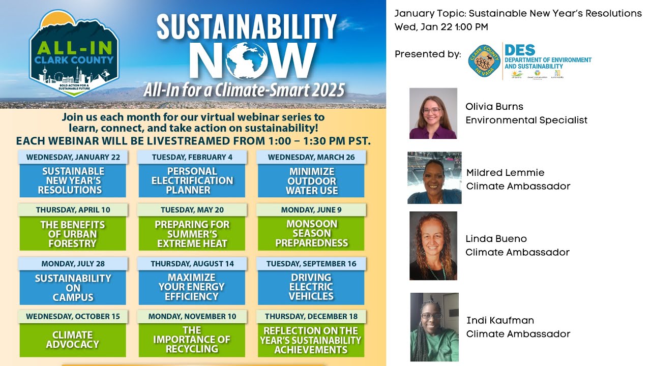 Sustainable New Year’s Resolutions Webinar