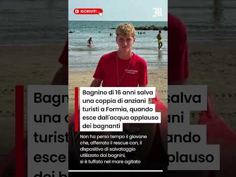 Video Bagnino di 16 anni salva una coppia di anziani turisti a Formia