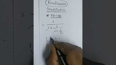 MATHS: Shorts for simplification (RRB GR-d),SSC CGL,CHSL,MTS#ranbhoomi #simplification  short tricks