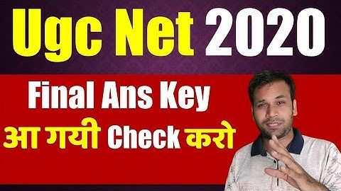 Final Ans Key Nta Ugc Net June 2020 Exam
