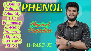 Phenol// Physical Properties Of Phenol// Phenols Organic Chemistry// Acidic Properties Of Phenol ||.