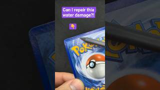 Water damaged Pokémon Card restoration. #cardrepair #pokemon #pokémon #pokemoncards