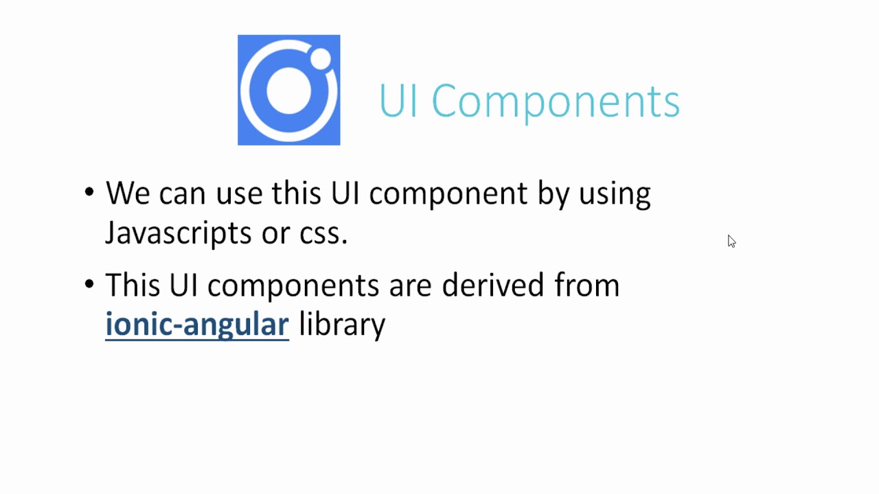 Part 5 UI components of ionic hindi - YouTube