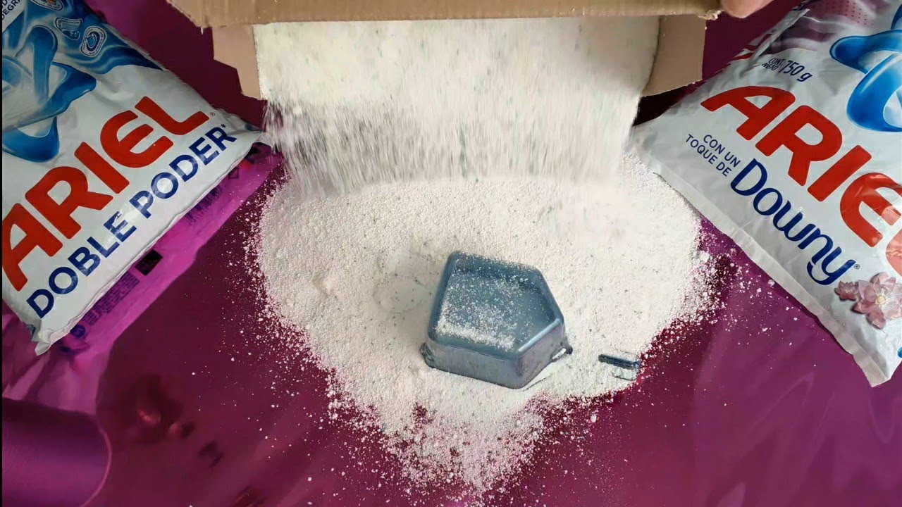 ASMR 🧚🏽‍♀️Washing Powder Wishes🎊🥰💜🌻😌💙💐🎊#powderplay #gain #ariel #satisfying #laundryasmr 