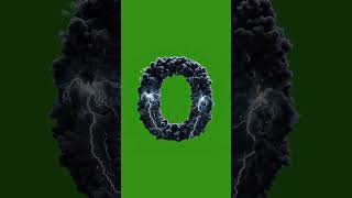 ⛈️ Letter O Storm Cloud Lightning Animation | Green Screen Free #shorts