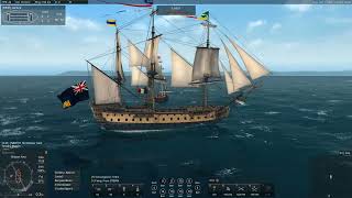 Naval Action Attack on a French AI fleet...