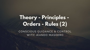 CGC #32: Theory, Principles, Orders & Rules (Part 2) – Initial Alexander Technique