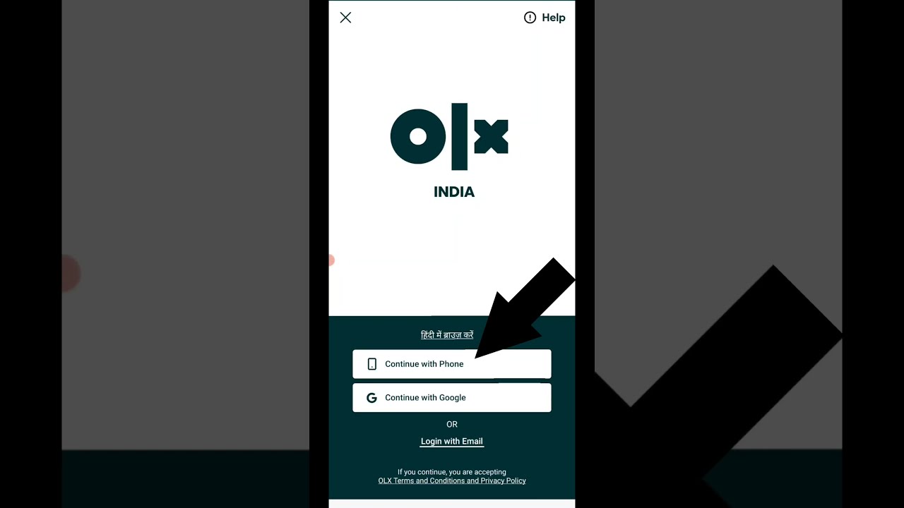 Create OLX account, Sign up Olx app