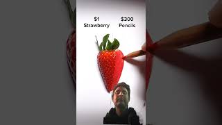 Draw a Strawberry #art #drawing  #strawberry #illusion #pencildrawing  #easydraw |short video|