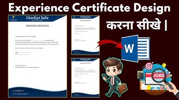 MS Word Me Experience Certificate Kaise Banaye | How to Create Experience Certificate in MS Word